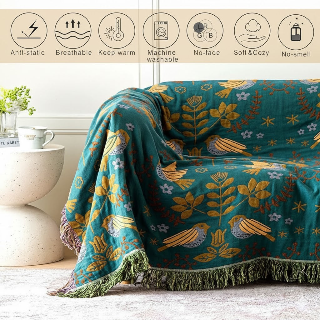 Sunny Sanctuary Reversible Blanket
